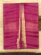 KS-035: Knife Scales - Pink Dye Stabilized Curly Maple - Jakob Janssen Studios